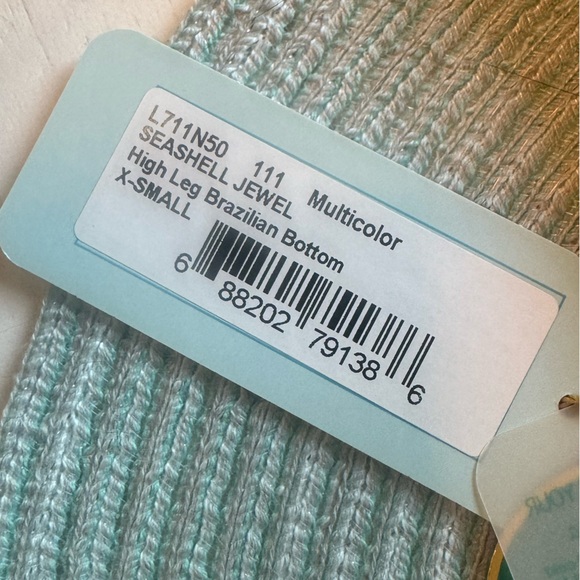 Luli Fama NWT 2024 Seashell Jewel high cut Brazilian reversible bikini bottom - Picture 8 of 13